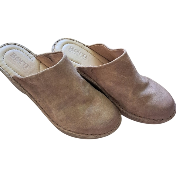 NWOT Leather BORN clogs - Picture 1 of 5